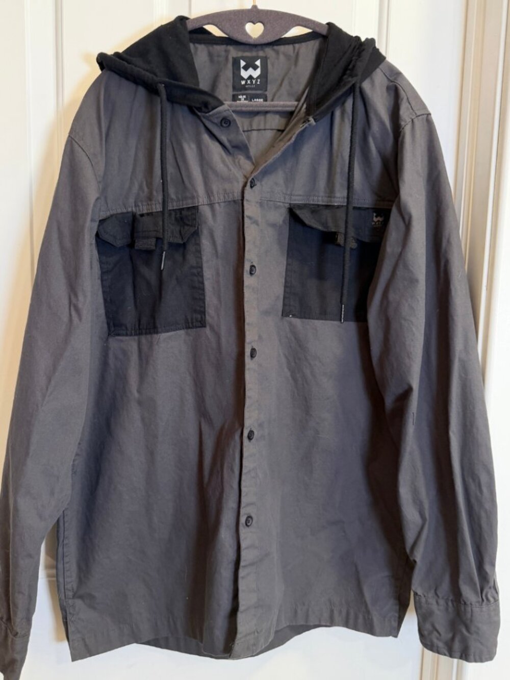 WXYZ MFG Co Men’s L Hooded Utility Shirt Jacket